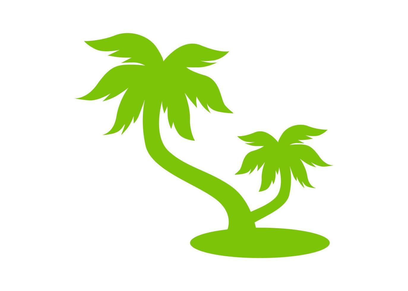 coconut tree shape icon or symbol design vector