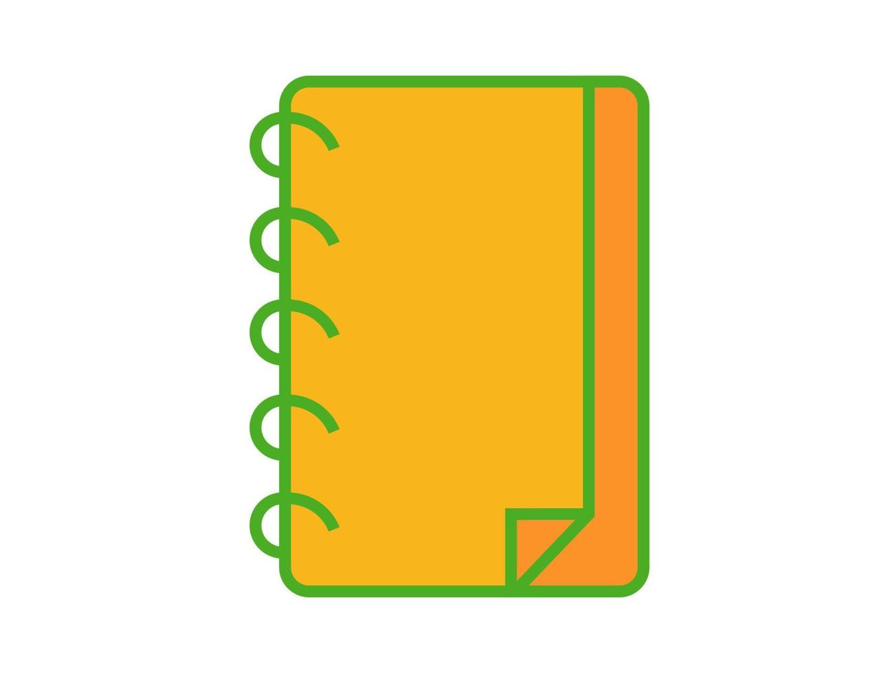 diseño de icono o símbolo de cuaderno de lecciones vector