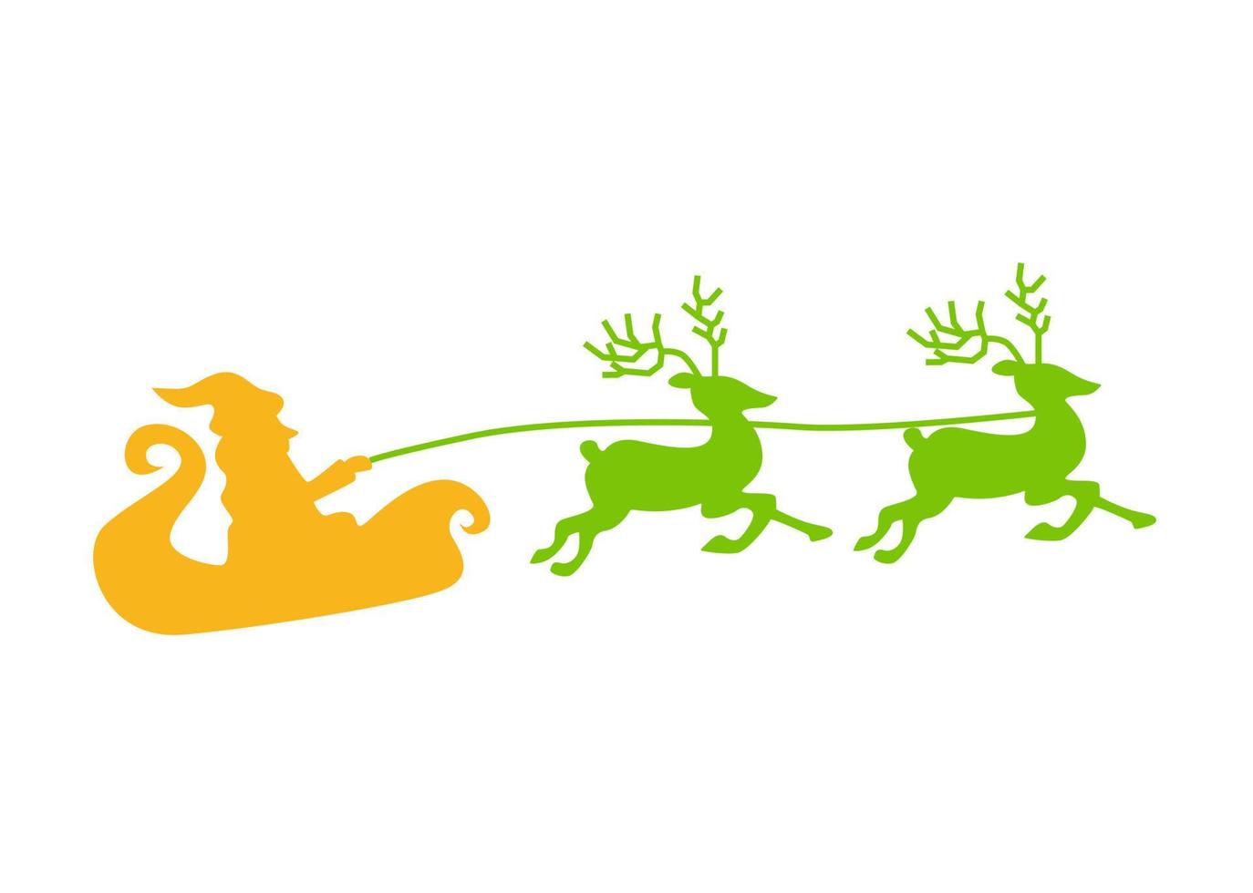 Santa's chariot shape icon or symbol design vector