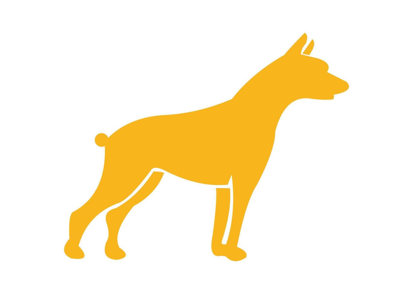 diseño de icono o símbolo de forma de perro vector