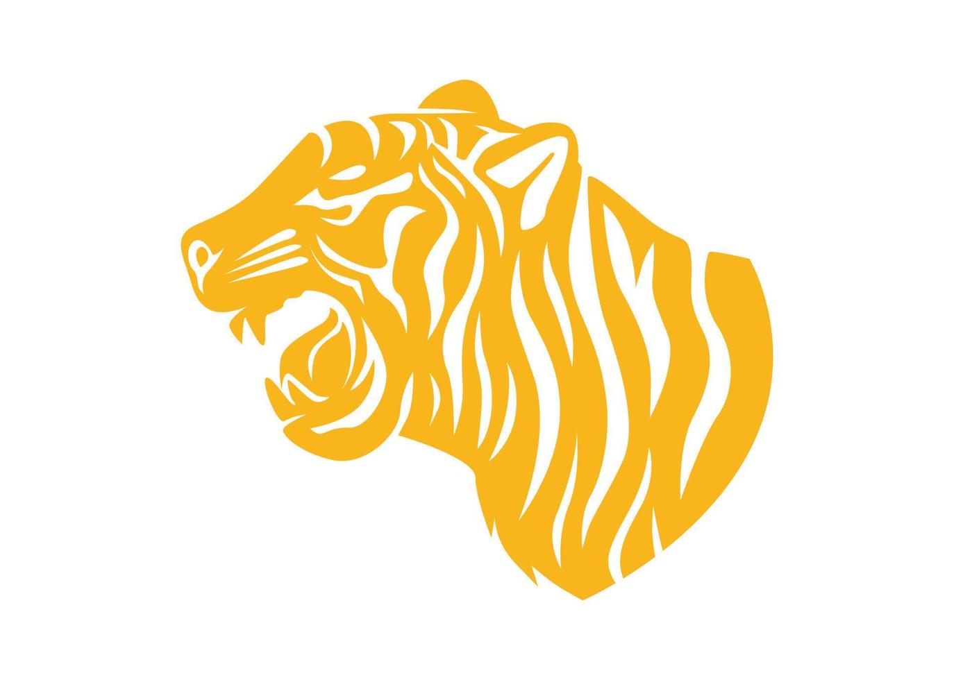 diseño de icono o símbolo de forma de tigre vector