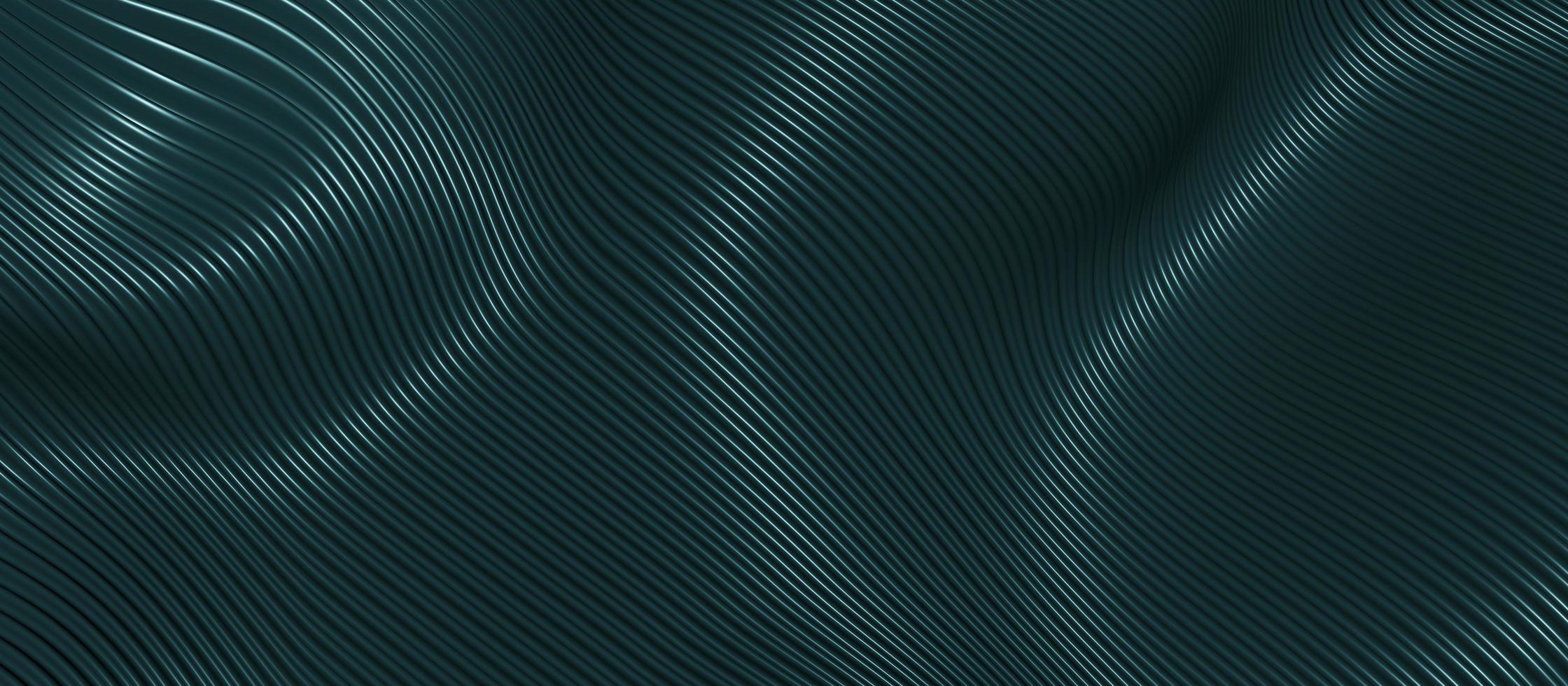 Wave background parallel lines waves of plastic twisted curves 3D illustration photo