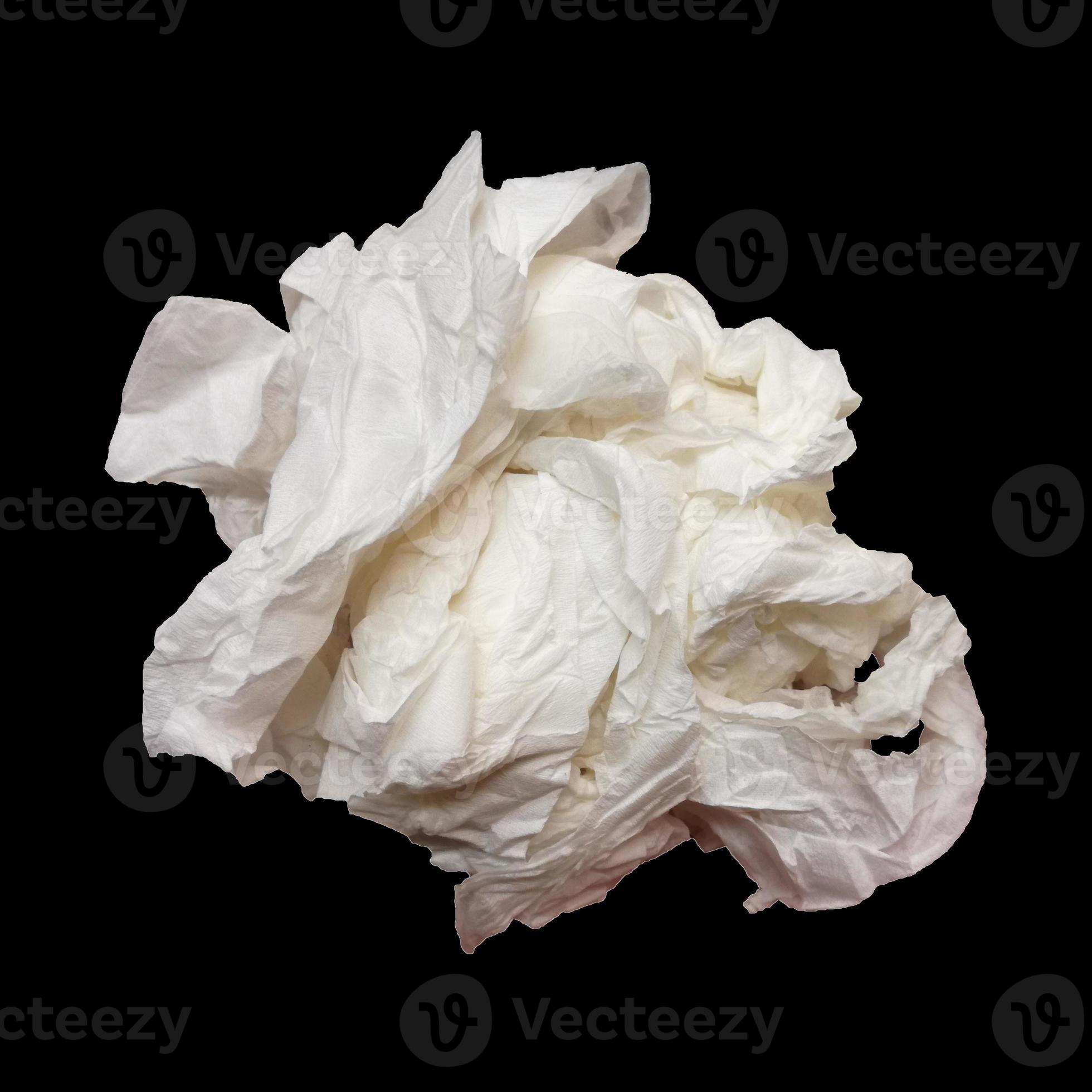 wet tissues after cleaning isolate on black background. 8354178 Stock