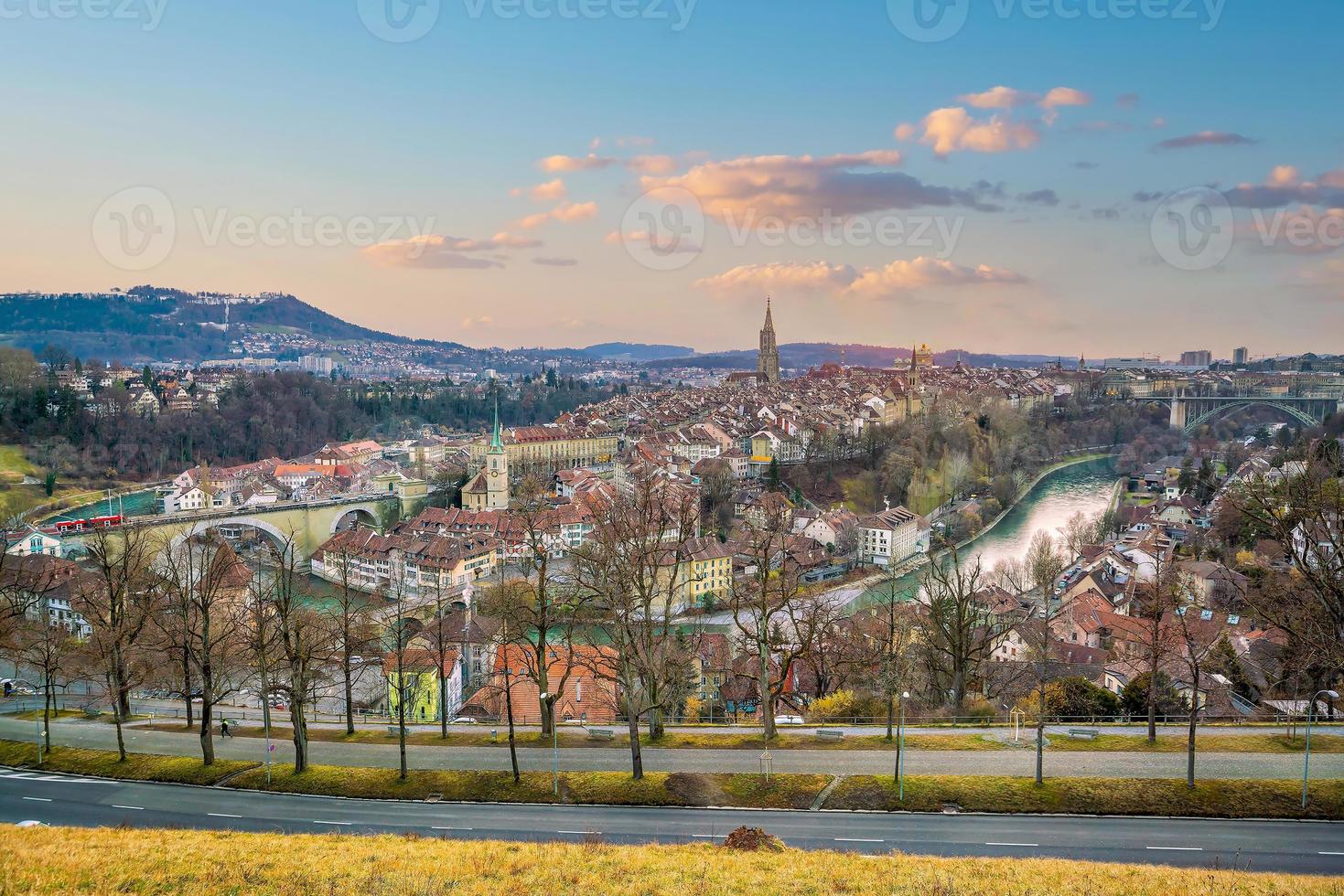 Bern city skyline, cityscape  in Switzerland photo