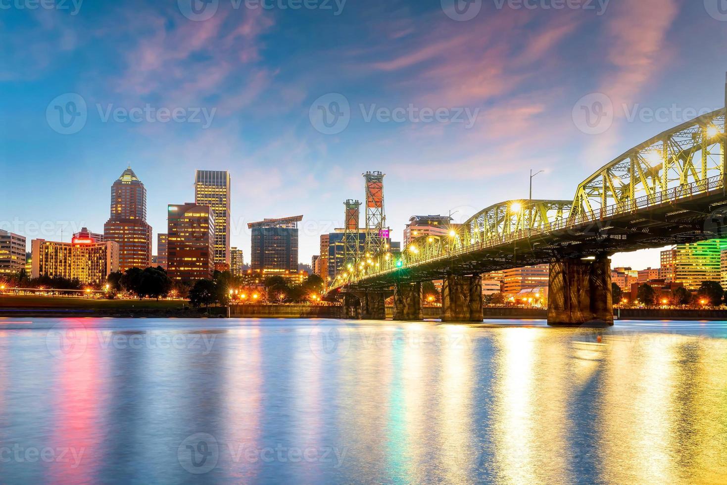 Portland city downtown skyline  cityscape of Oregon, in USA photo