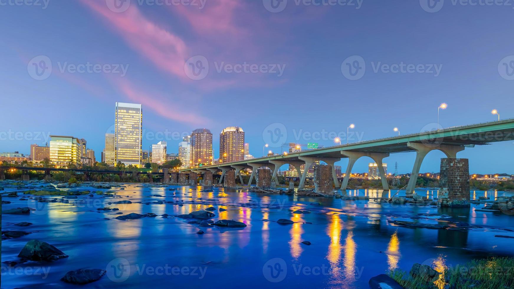 Richmond downtown city skyline cityscape in Virginia, USA photo