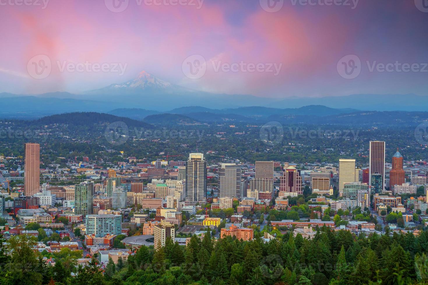 Portland city downtown skyline  cityscape of Oregon, in USA photo