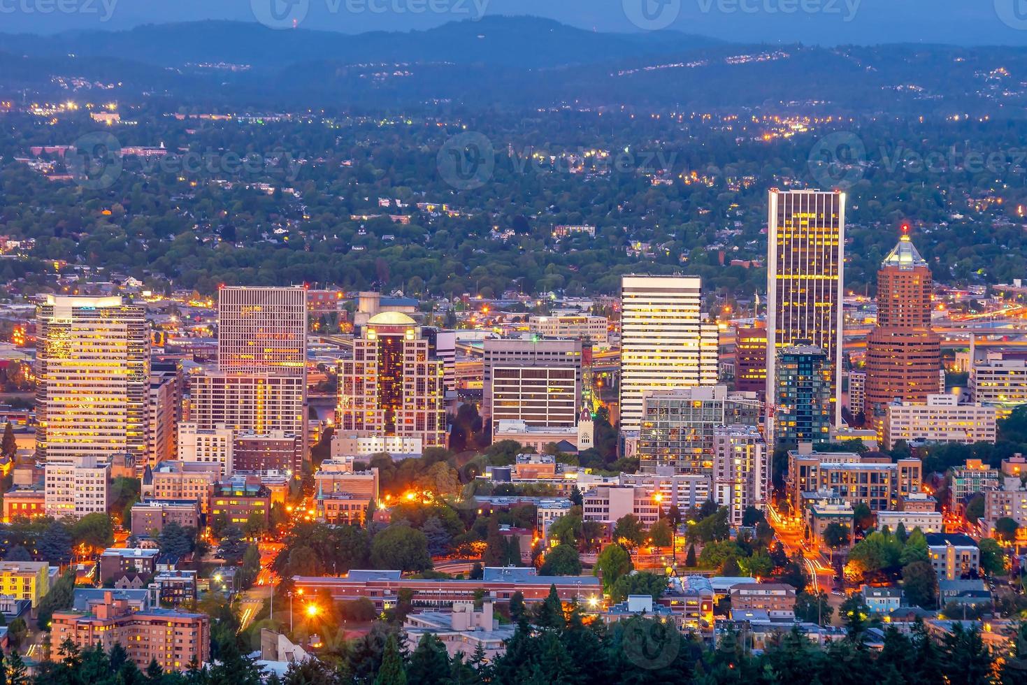 Portland city downtown skyline  cityscape of Oregon, in USA photo