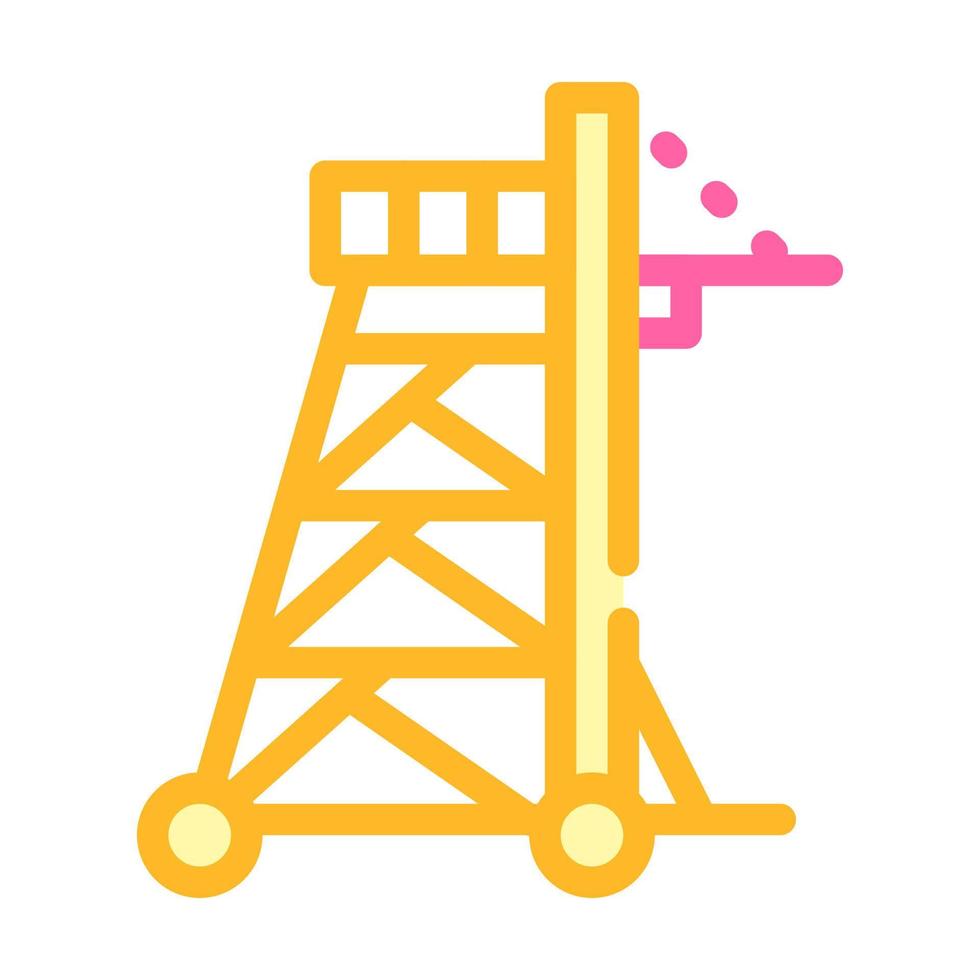 torre de asedio color icono vector ilustración plana