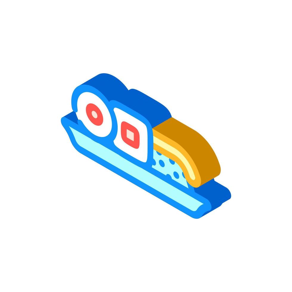 sushi dish isometric icon vector illustration