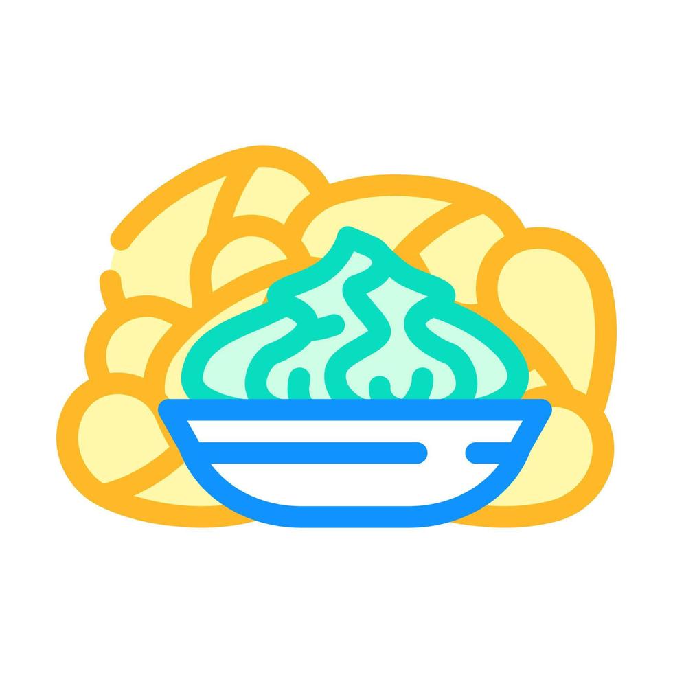 crisps wasabi color icon vector illustration