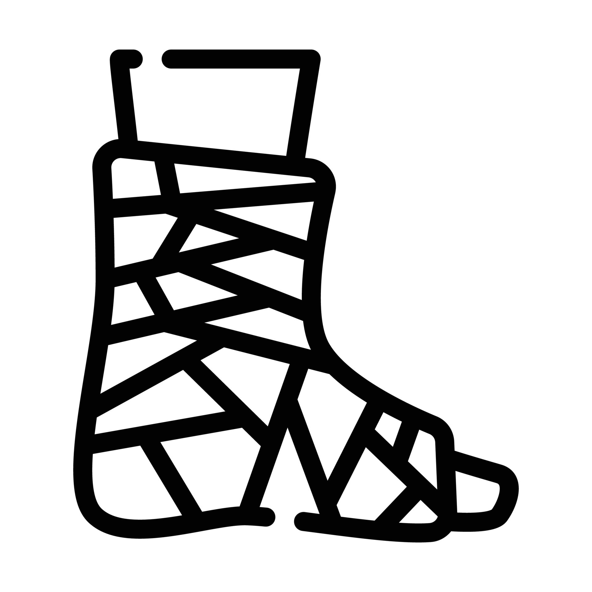 bandaged ankle line icon vector isolated illustration 8354698 Vector ...
