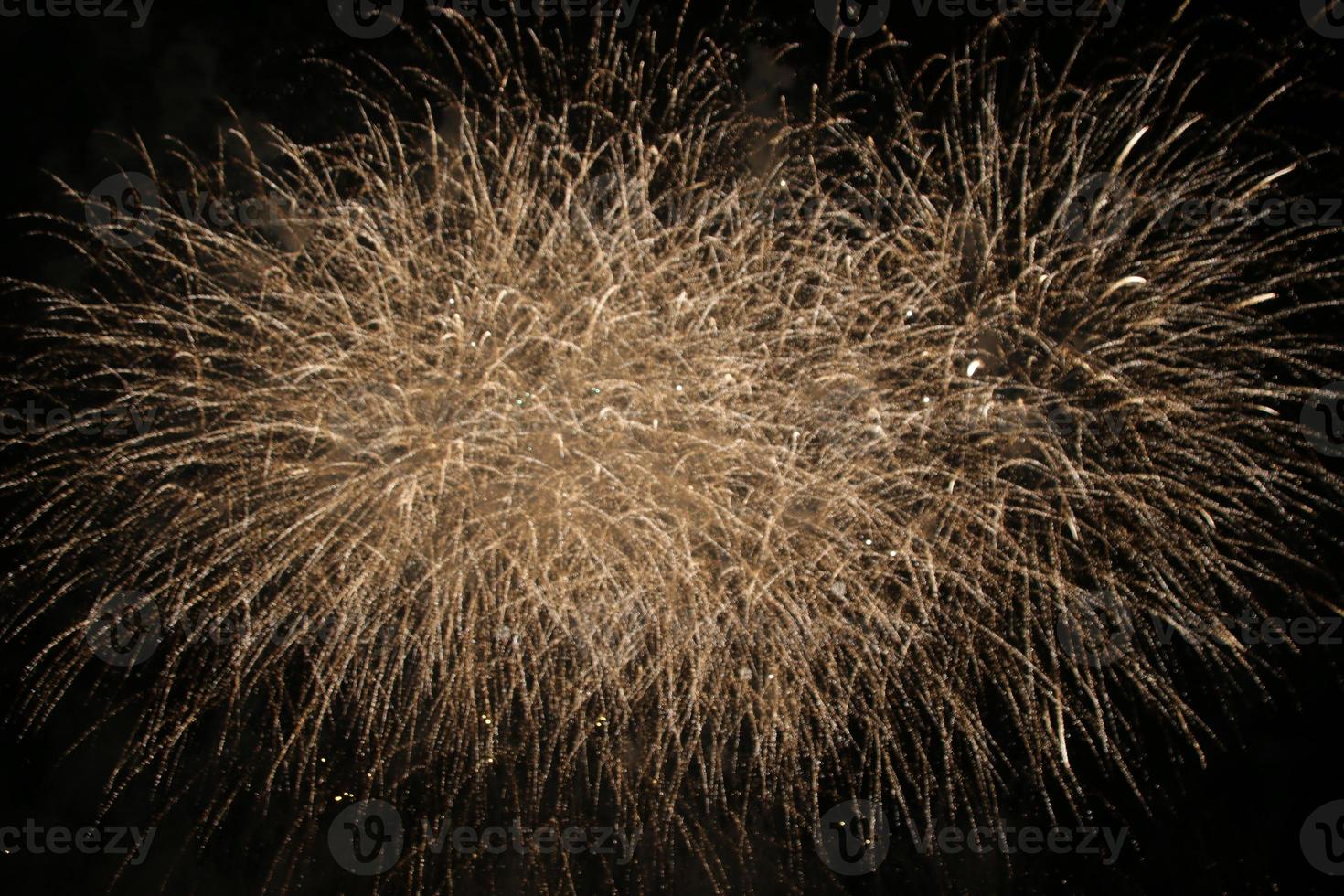 A view of a Fireworks Display on Blackpool Pleasure Beech photo