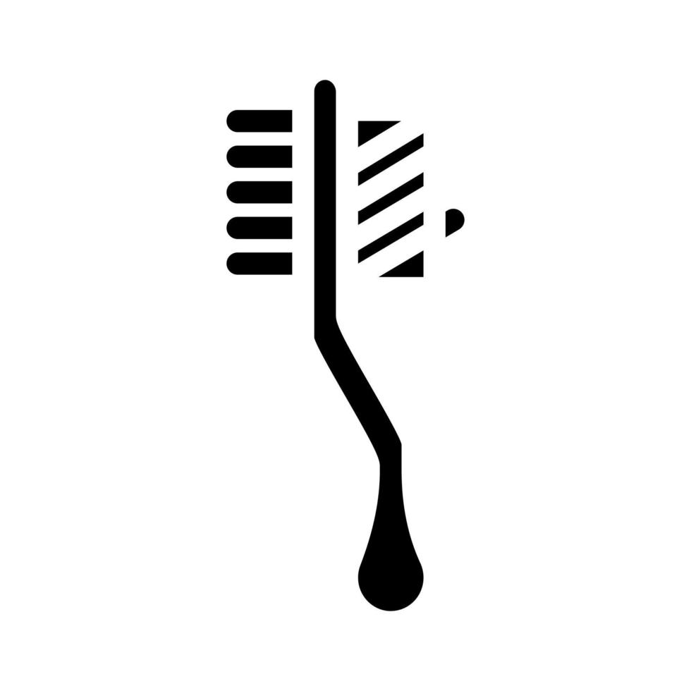 brush and callus remover glyph icon vector illustration