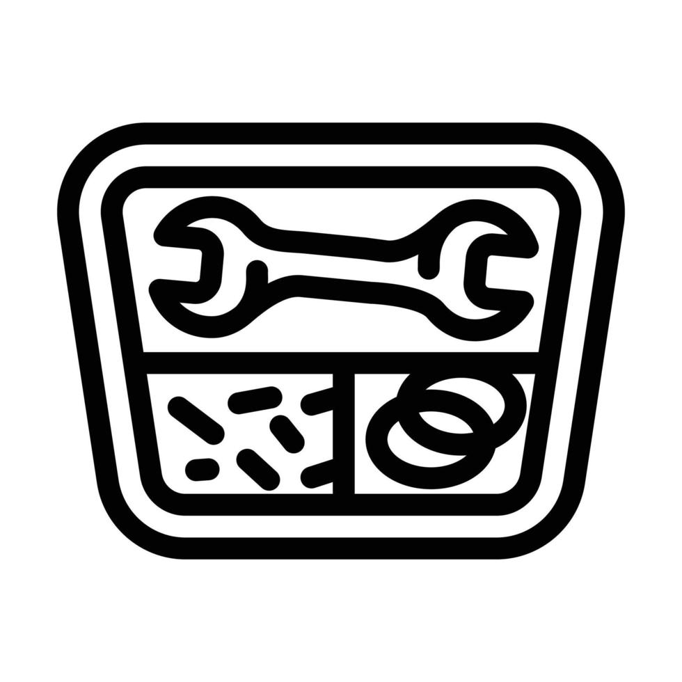 diver repair kit line icon vector illustration