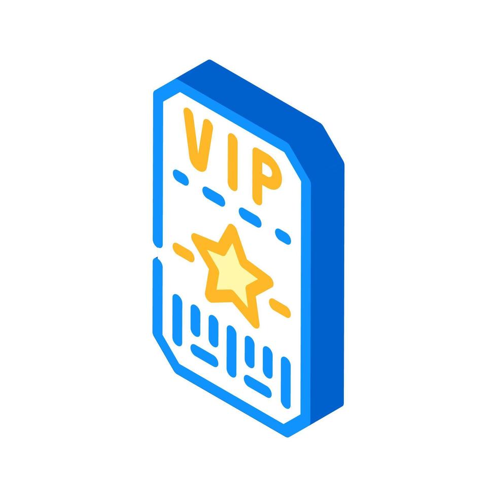 tarjeta vip de club nocturno icono isométrico ilustración vectorial vector