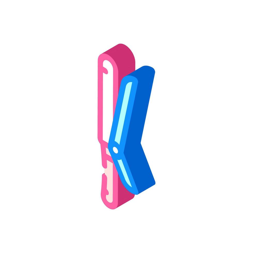 curling iron isometric icon vector illustration color