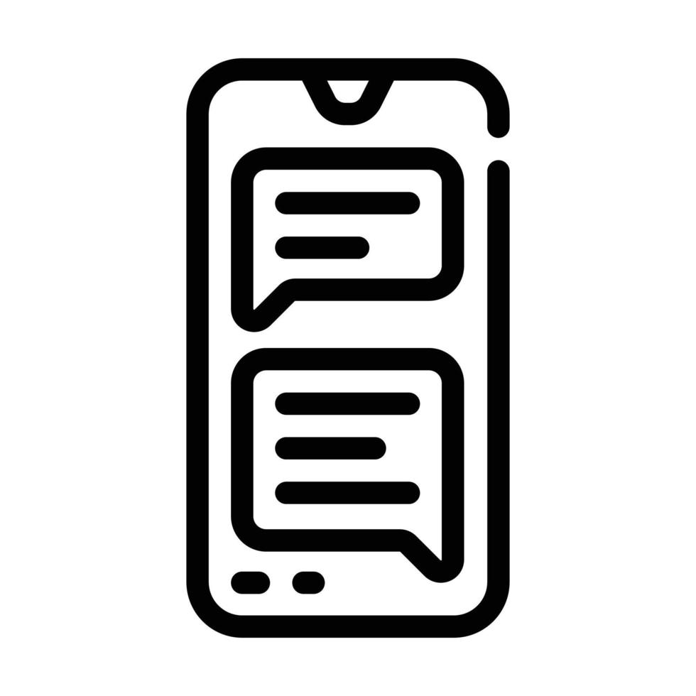 sms message conversation line icon vector illustration