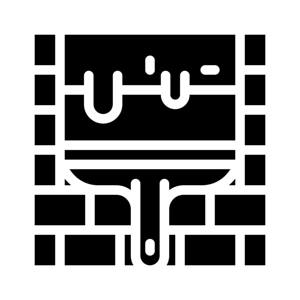wall putty glyph icon vector illustration black 8355018 Vector Art at