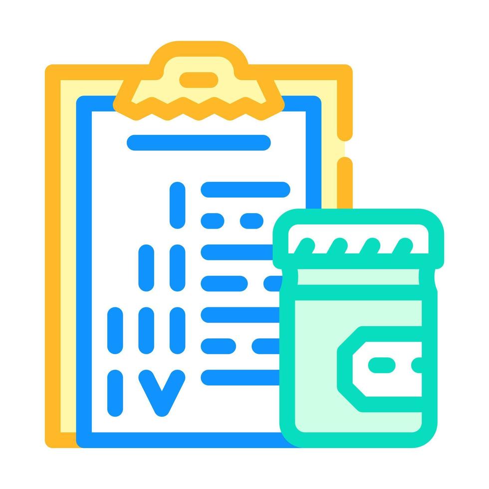 checklist with testing stages color icon vector illustration