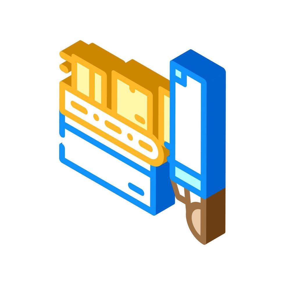 autoloading in truck wholesale isometric icon vector illustration