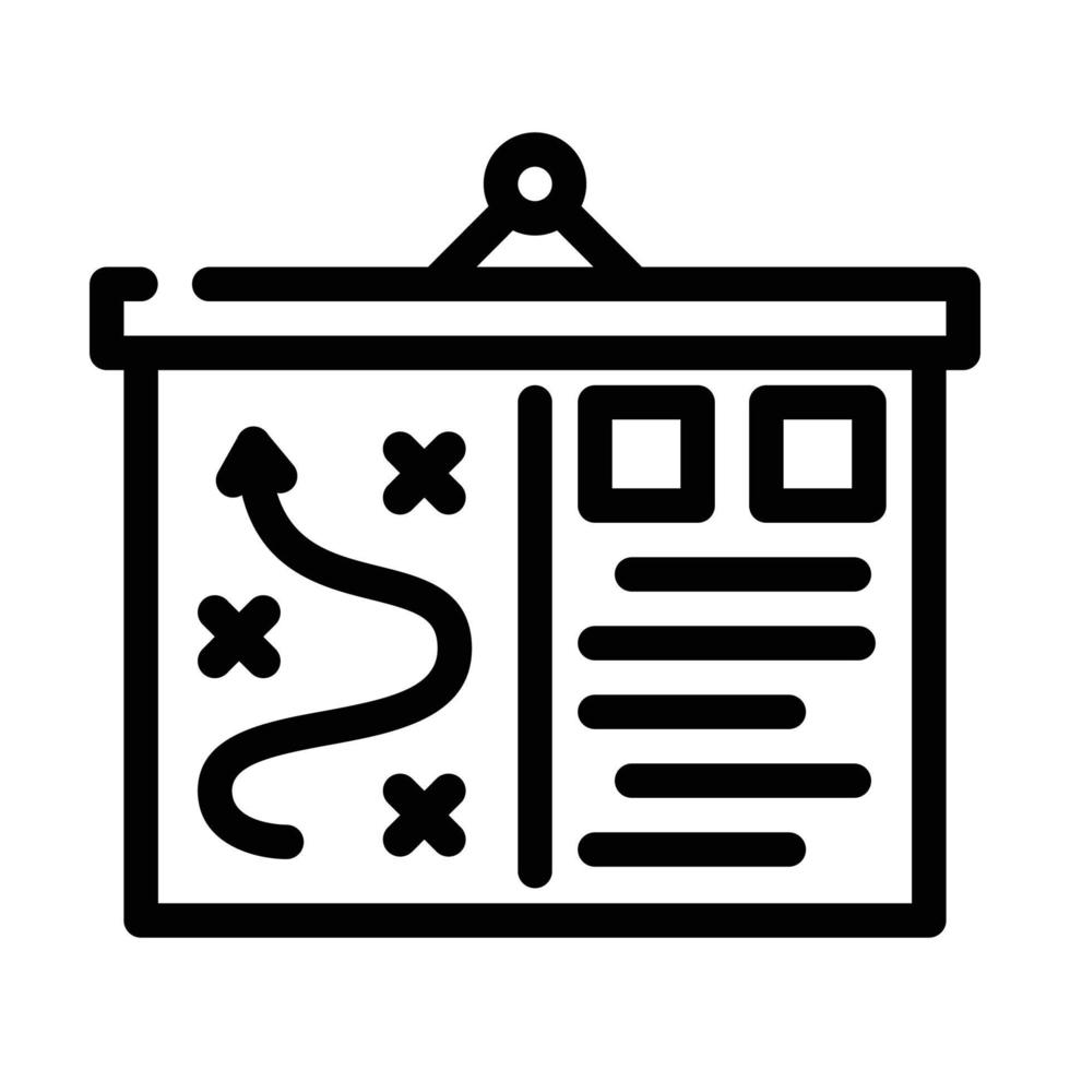 presentation plan strategy line icon vector illustration