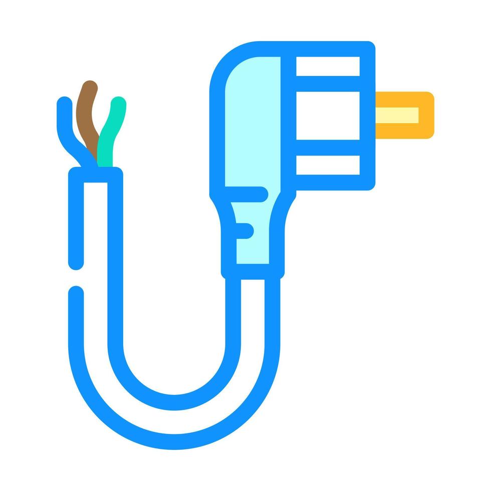 ilustración de vector de icono de color de cables de alimentación