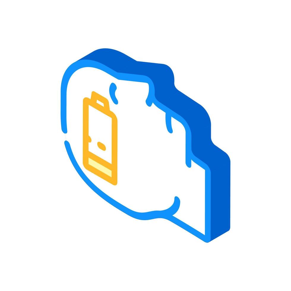 lack of strength and energy isometric icon vector illustration