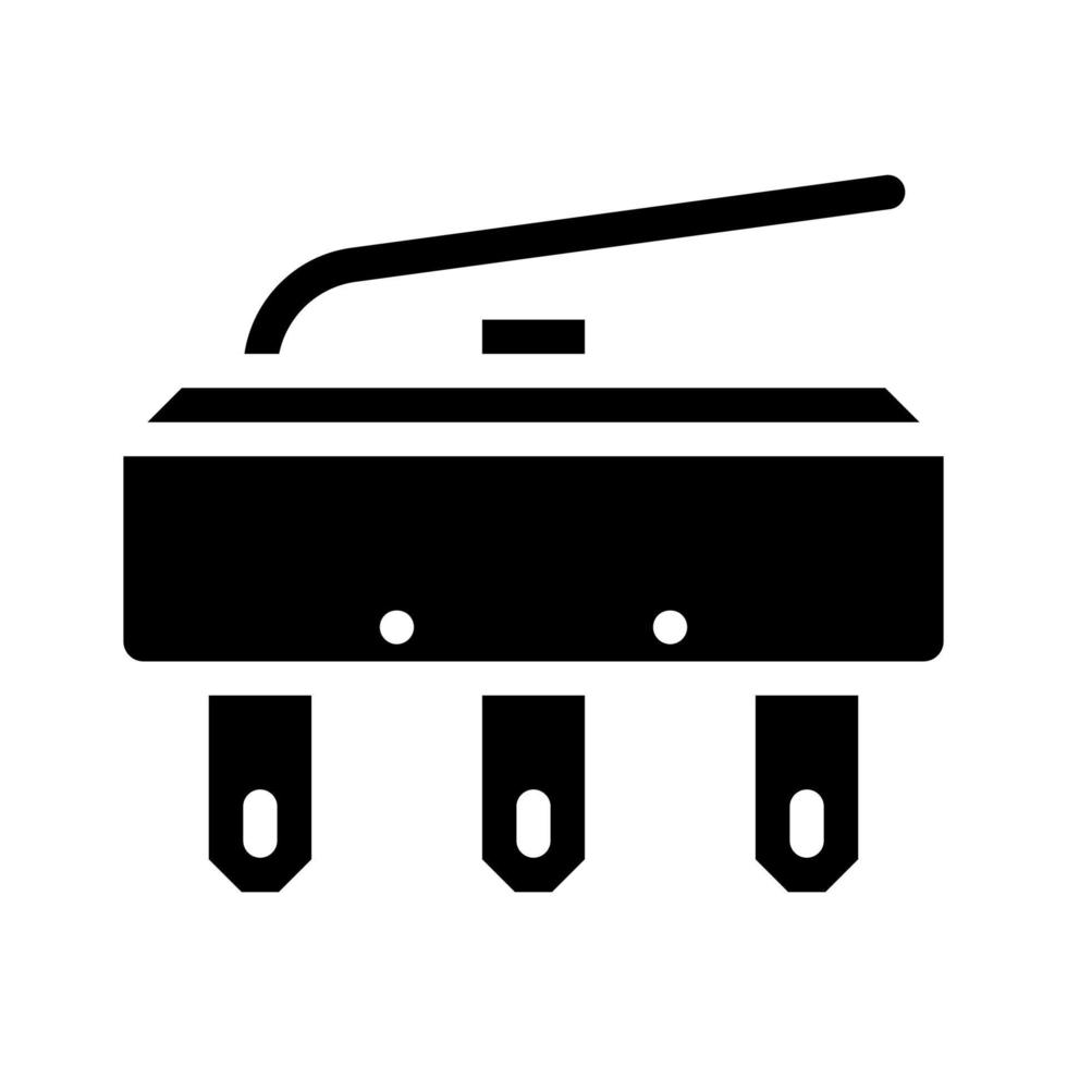 push button switch glyph icon vector illustration