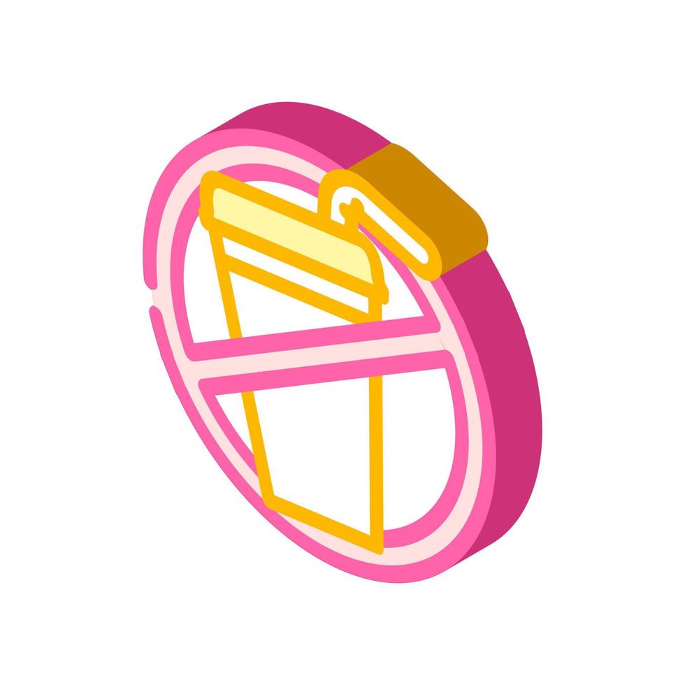 refusal from soda isometric icon vector illustration