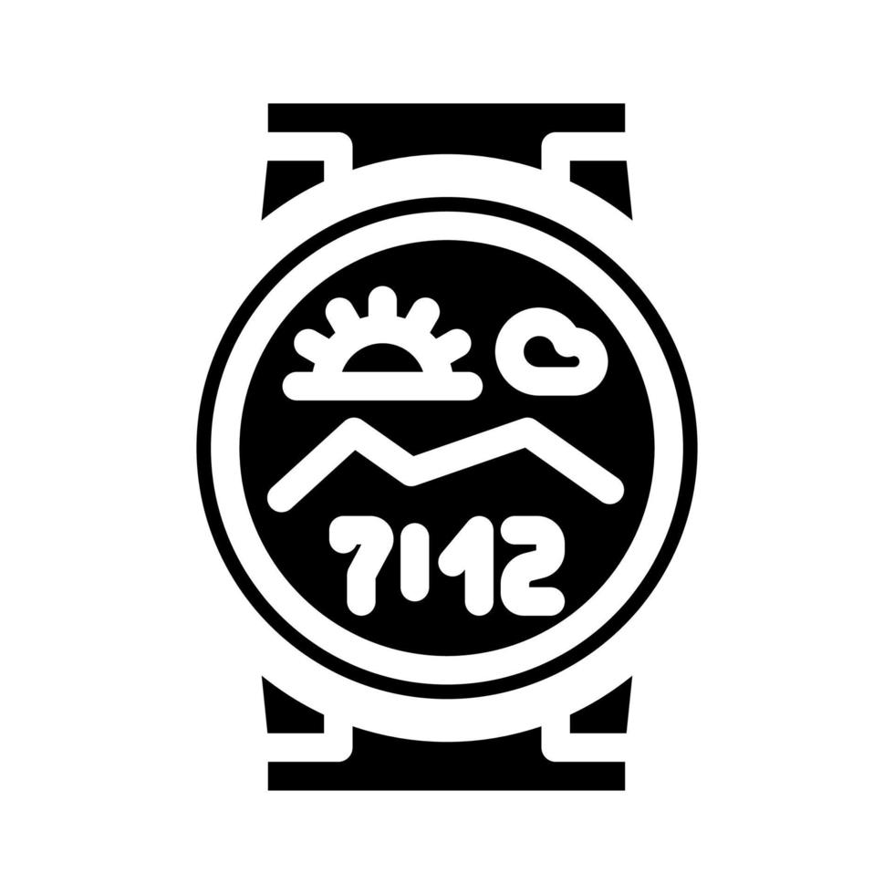 wrist tracker with watch glyph icon vector illustration