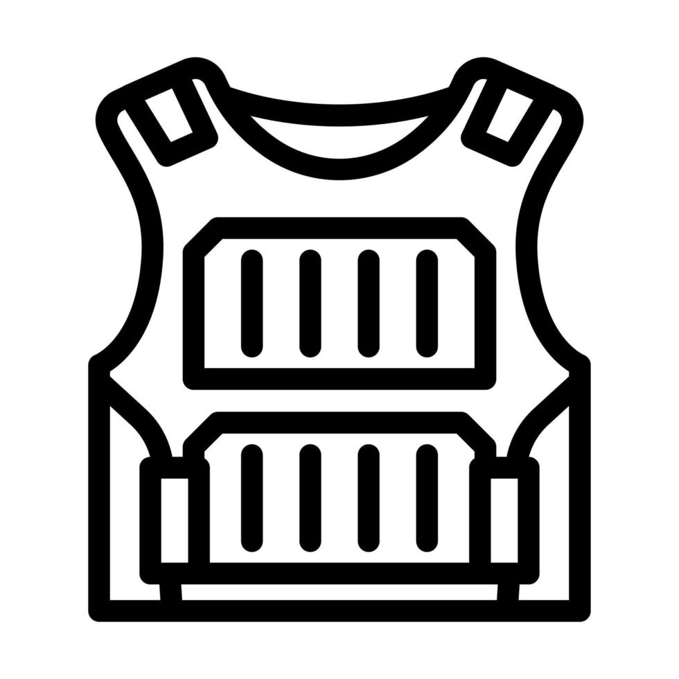 body armor line icon vector illustration