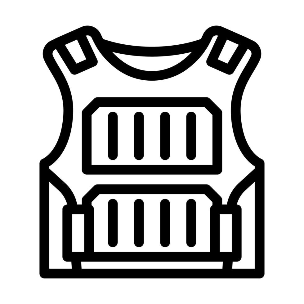 body armor line icon vector illustration