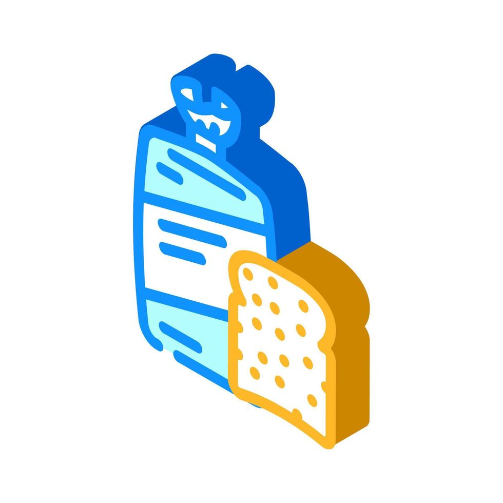 toast package isometric icon vector illustration
