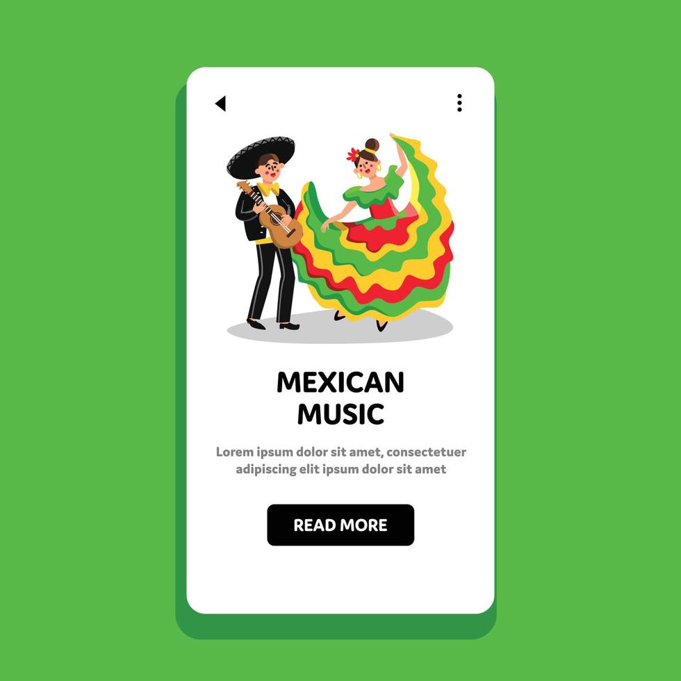 música mexicana tocar en guitarra mariachi hombre vector