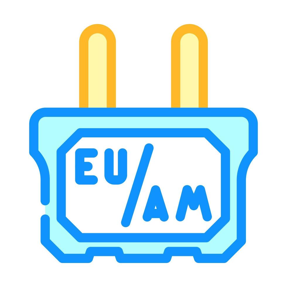 adapter socket color icon vector illustration