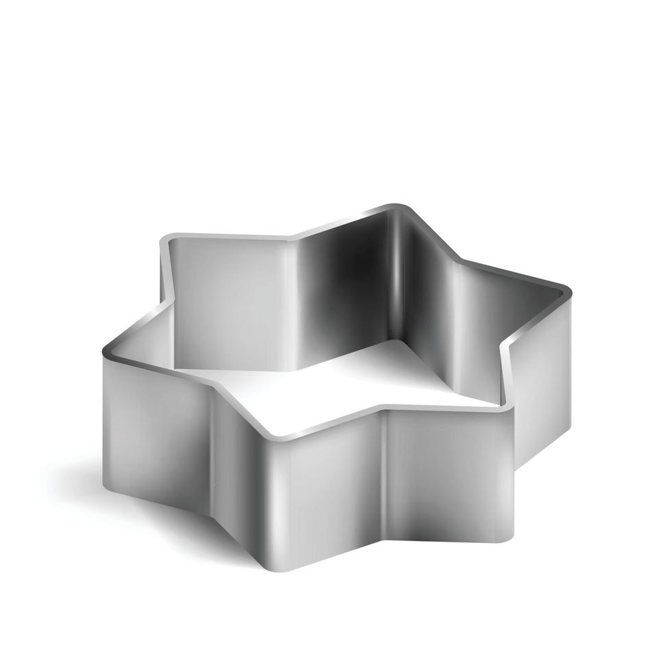 Cookie Cutter Metal Accessory In Star Shape Vector