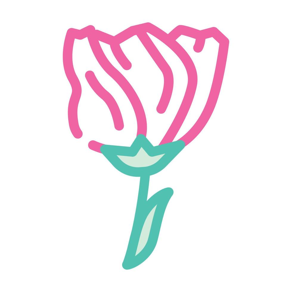 lisianthus flower color icon vector illustration