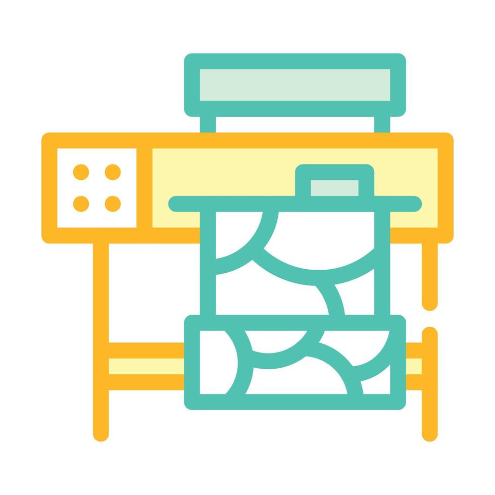 printer for printing on fabric color icon vector illustration