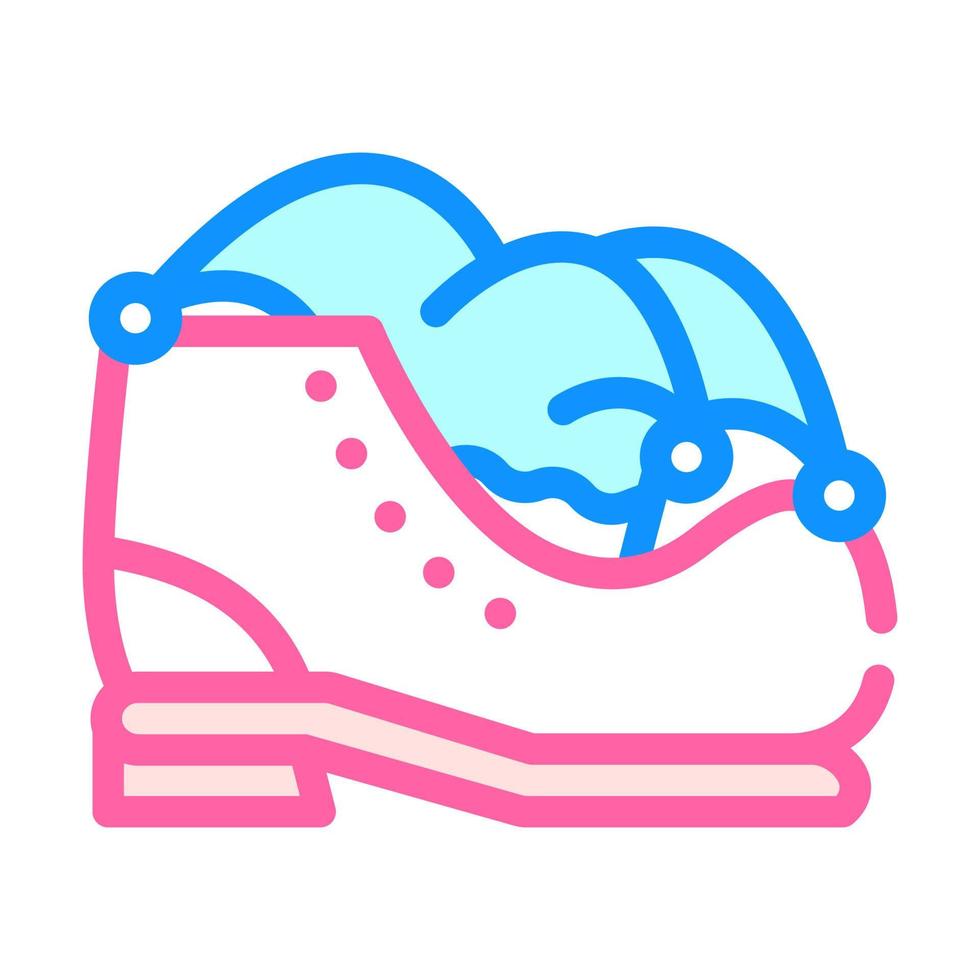 Ilustración de vector de icono de color de bota y sombrero de payaso