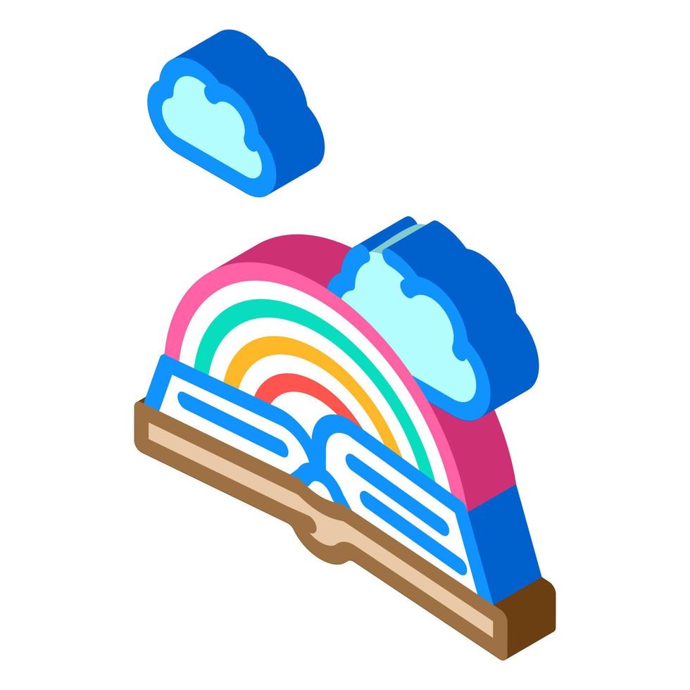 story book fairy tale isometric icon vector illustration