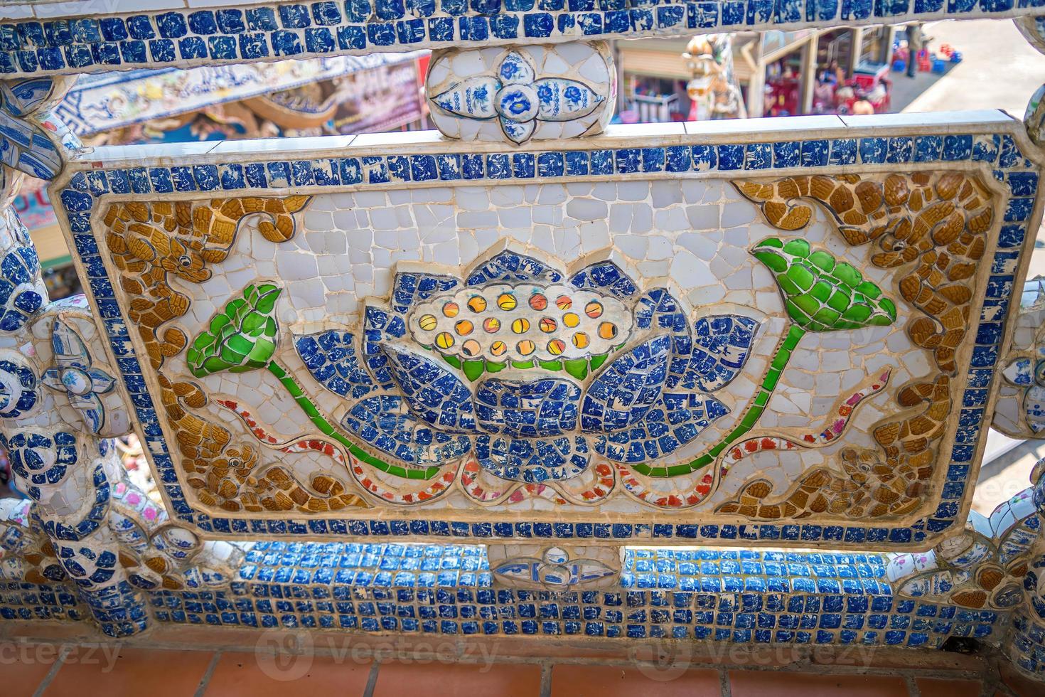 Linh Phuoc Pagoda in Da Lat, Vietnam. Dalat's famous landmark, buddhist porcelain glass temple. Linh Phuoc Pagoda in Dalat Vietnam also called Dragon Pagoda. photo