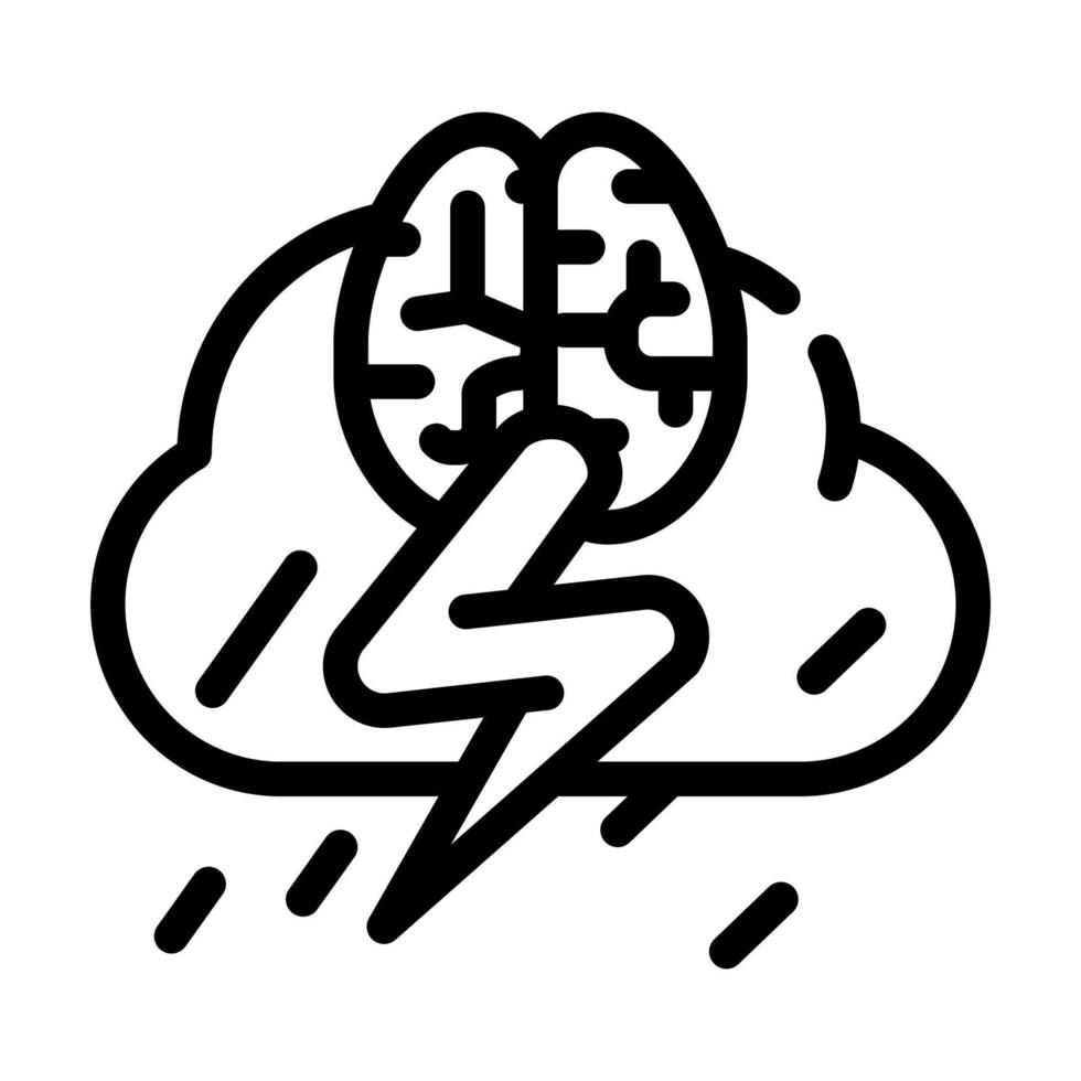 brainstorm training line icon vector illustration sign