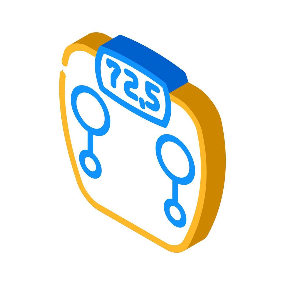 scale device isometric icon vector illustration