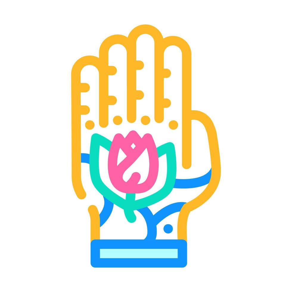 tatuaje en la mano icono de color ilustración vectorial vector