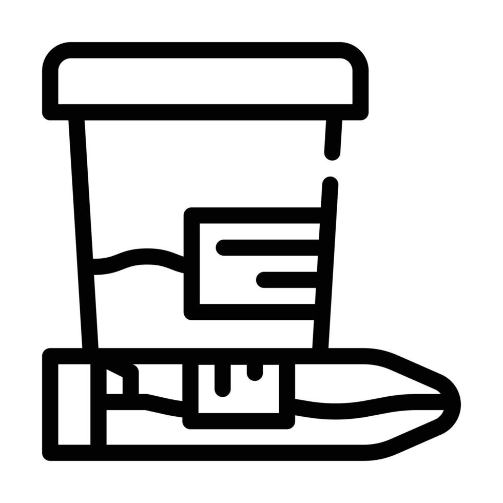 analysis packages line icon vector illustration sign