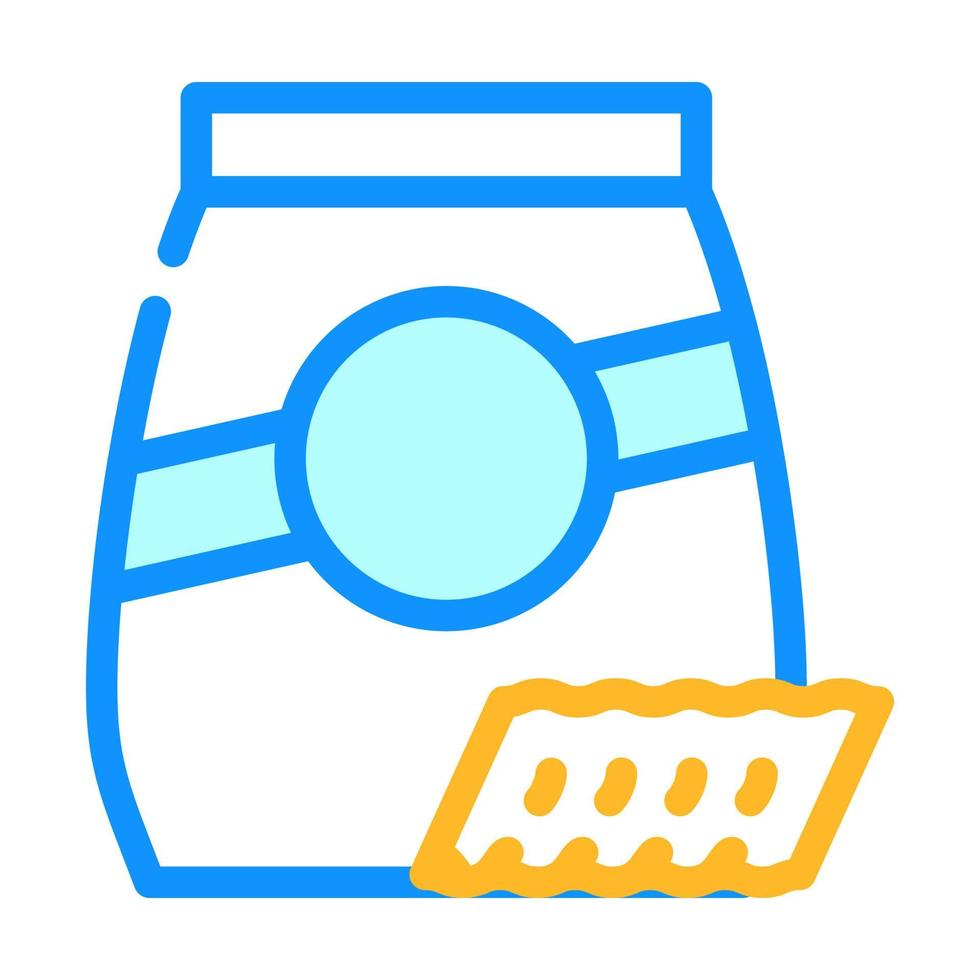 Ilustración de vector de icono de color de pasta ricciutelle