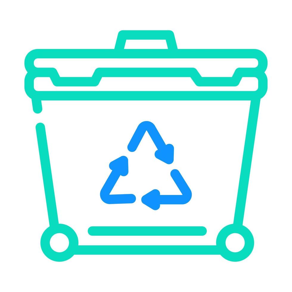 container for recycling waste color icon vector illustration