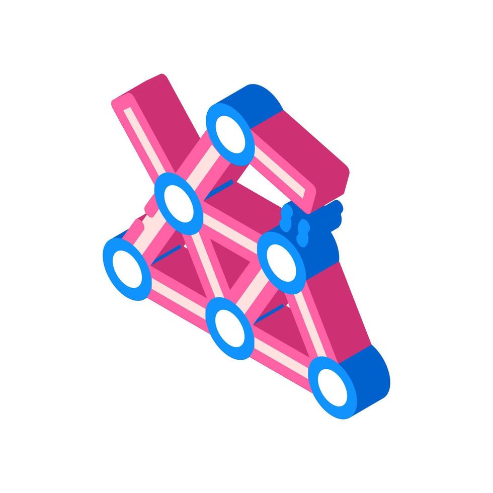 magnetic toy isometric icon vector illustration flat