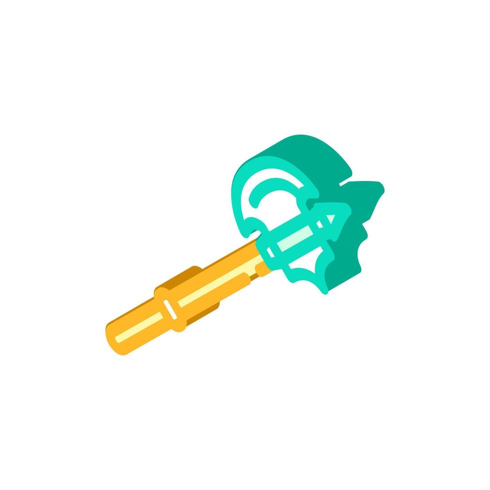 ax weapon isometric icon vector illustration